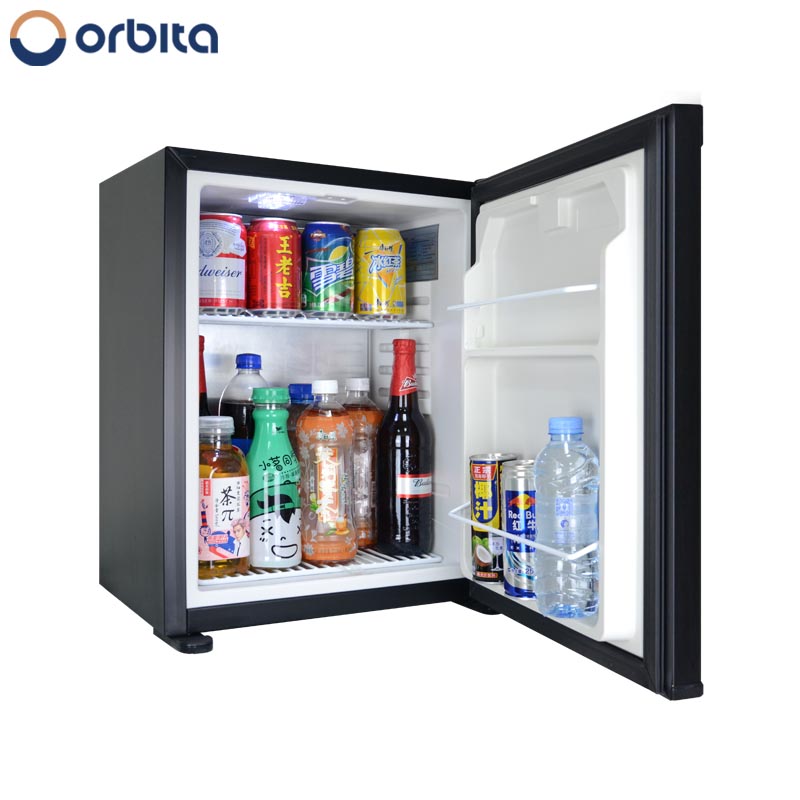 Single door refrigerator, slient low power consumption absorption refrigerator with tempered glass shelf