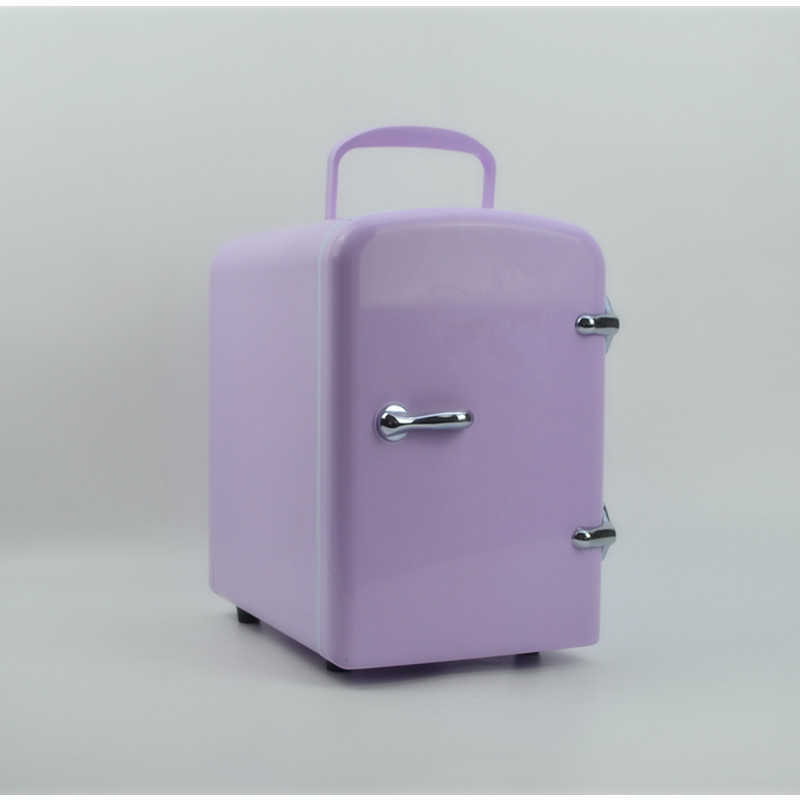12 Volt Deforst Portable Mini Chocolate Fridge Small Size 6 Can Refrigerator for Vehicle Camping