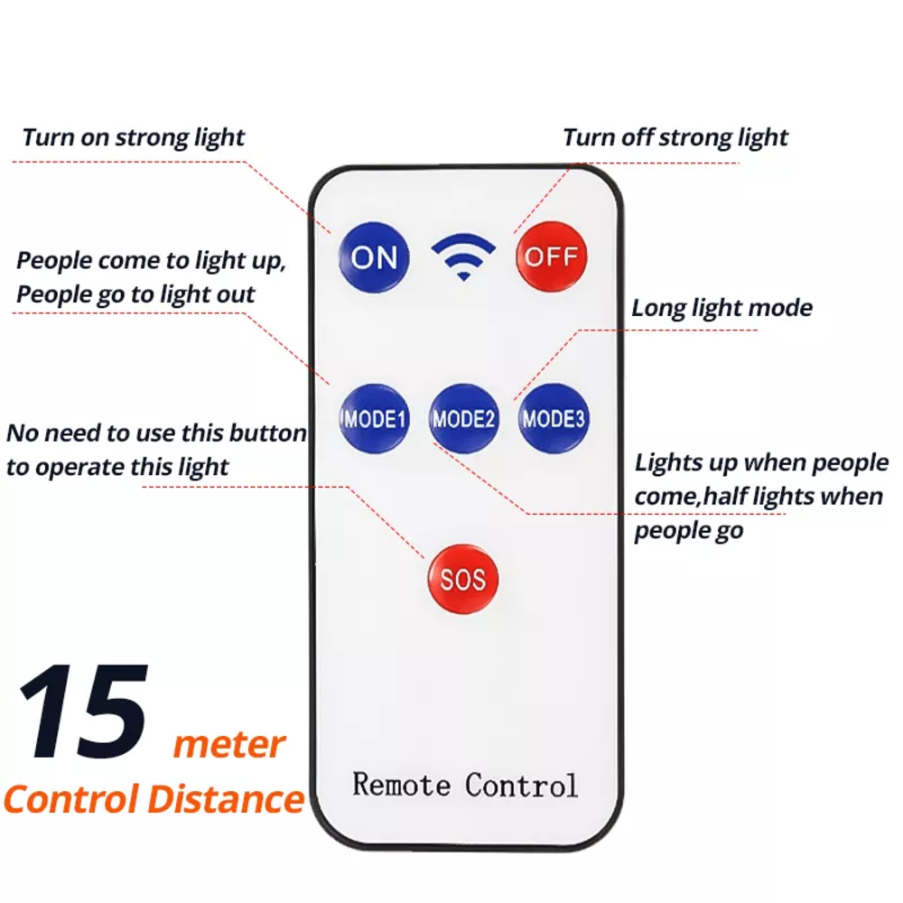 1000W Super Bright LED Solar Street Light Wireless Motion Sensor Waterproof Outdoor Garden Lamp with Remote Control