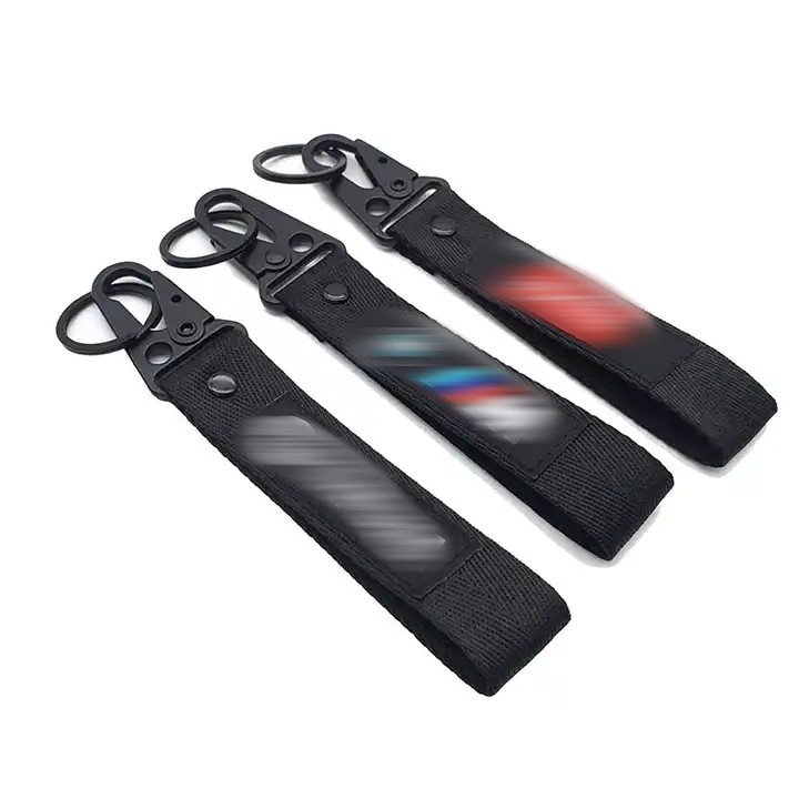  Flight Nylon Keyring Keychains JDM Racing Car Sport Fabric Key Holder Car Key Accessories Carabiner Lanyard Keych
