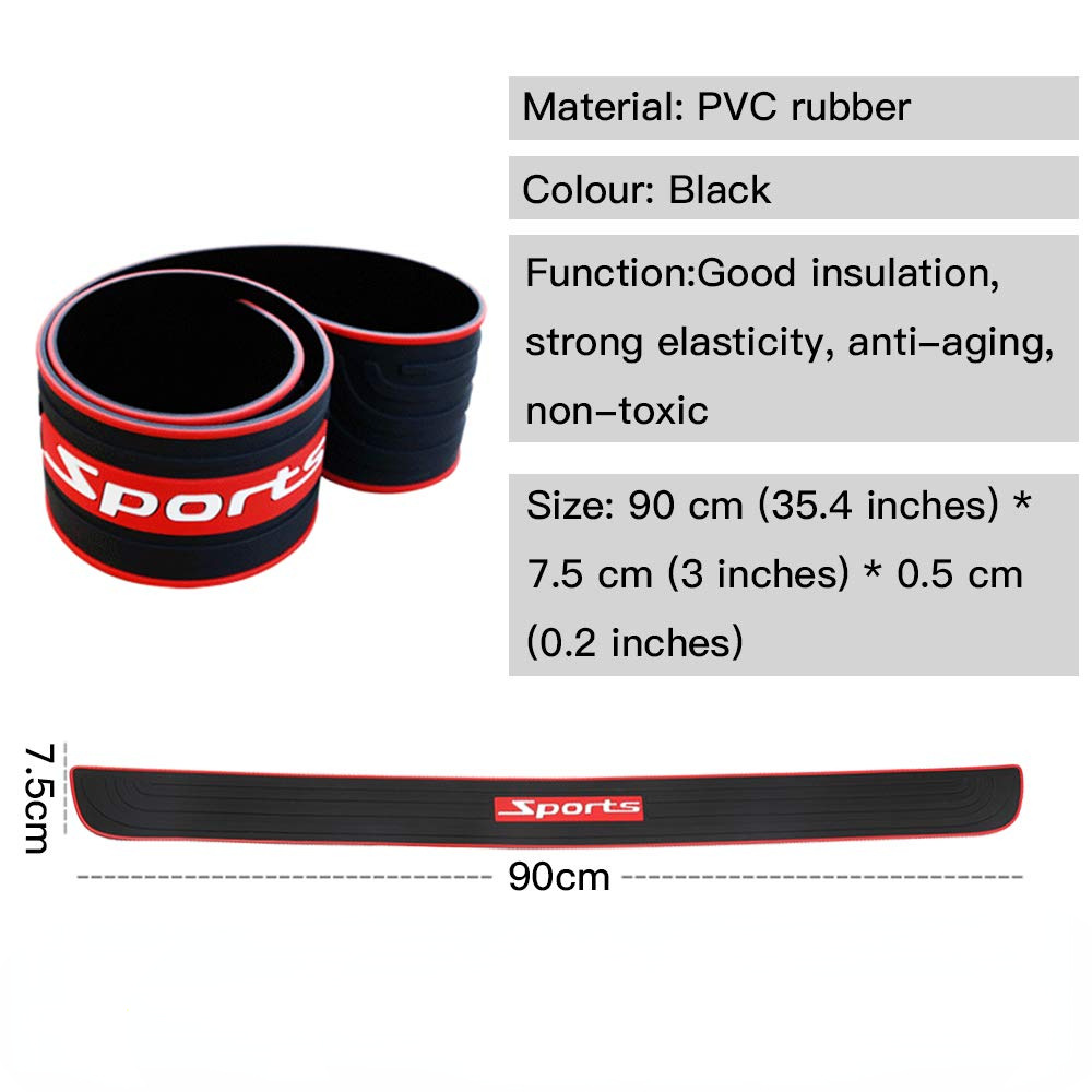 Car Rear Trunk Bumper Pvc Soft Glue Sticker Anti-Scratch Anti-Collision Protection Cover Strip Trunk Sill Guard Decal