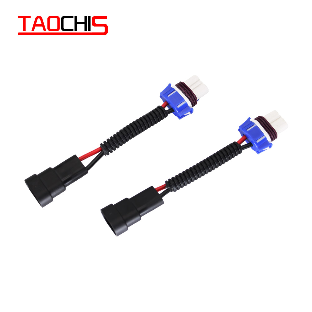 TAOCHIS 9005 HB3 9006 HB4 Ceramics Female male Wiring Harness Socket Car Connector Cable Plug for HID LED Lights