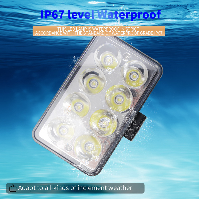 Dual Row Led work light, 24W/Each IP67 4 Inch Led Combo Beam Driving Lights Fog Lights for Trucks  UTV SUV ATVs Car