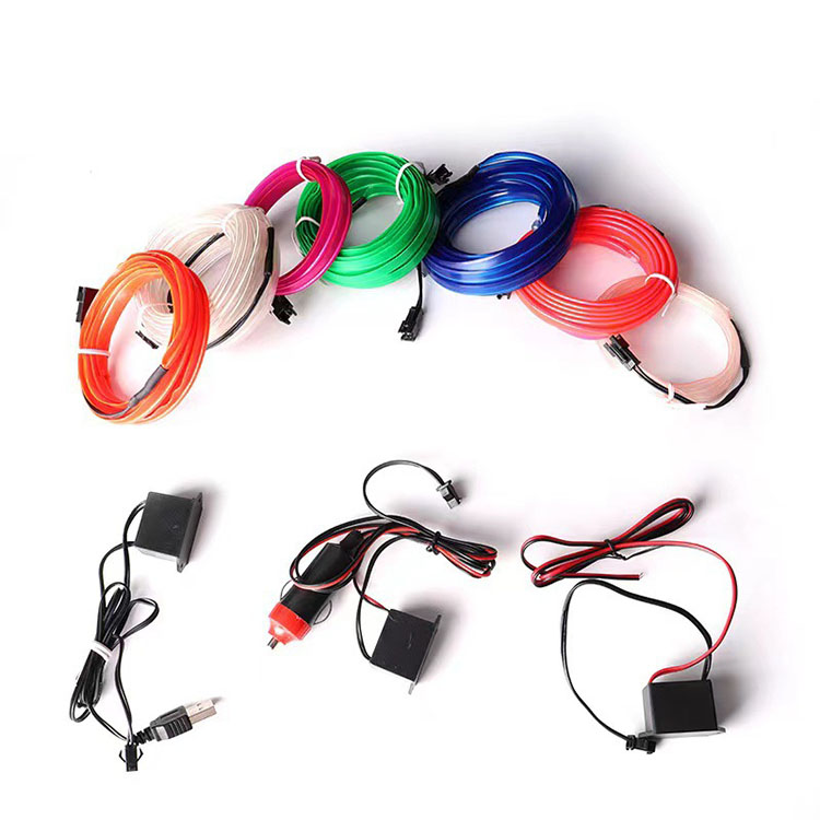 3.2mm 3m  10 Colors El Cable Soft Wire With Battery Inverter Performance Dress Led Light Strip