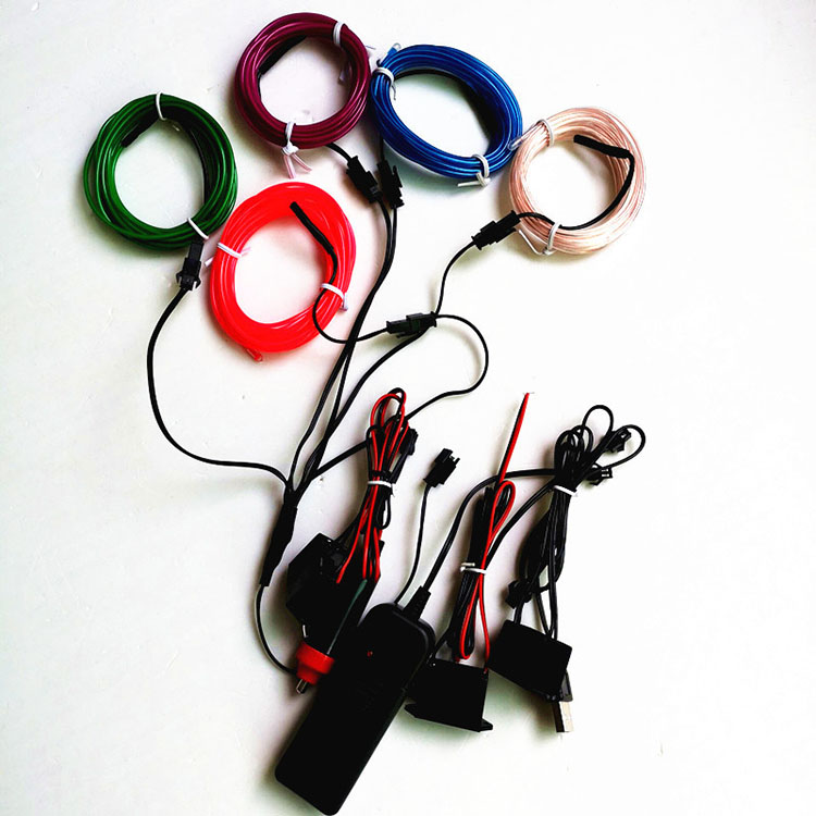3.2mm 3m  10 Colors El Cable Soft Wire With Battery Inverter Performance Dress Led Light Strip