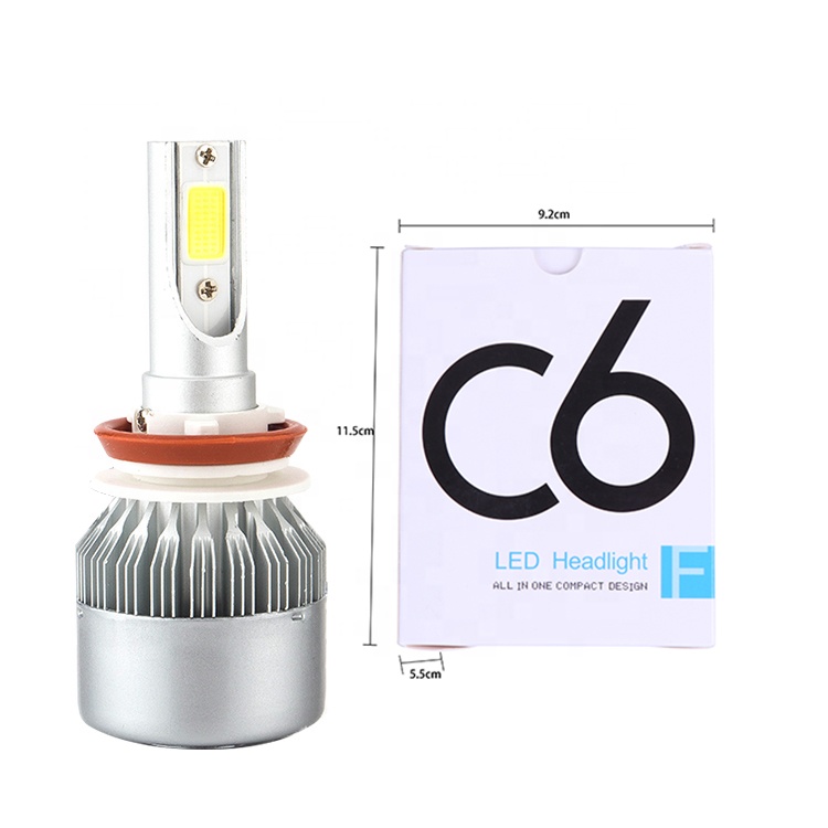 Cheap c6 led auto headlamp 6000k 8000k car light h1 h4 h7 h11 h13 9005 automotive led headlights bulb kits