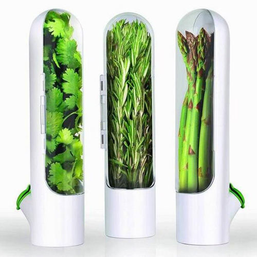 Multifunction Refrigerator Fruit Vegetable Crisper Vanilla Fresh-Keeping Cup Container Fresh herb keeper  Herb keeper