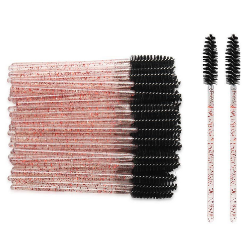 Cosmetic Makeup Brush Tool Kits Crystal Shiny Eyelash Brushes Mascara Wands Eye Lash Eyebrow Applicator