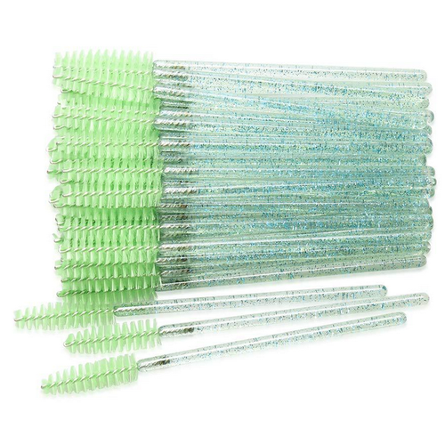 Cosmetic Makeup Brush Tool Kits Crystal Shiny Eyelash Brushes Mascara Wands Eye Lash Eyebrow Applicator