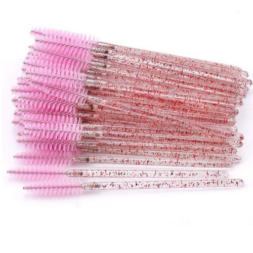 Cosmetic Makeup Brush Tool Kits Crystal Shiny Eyelash Brushes Mascara Wands Eye Lash Eyebrow Applicator