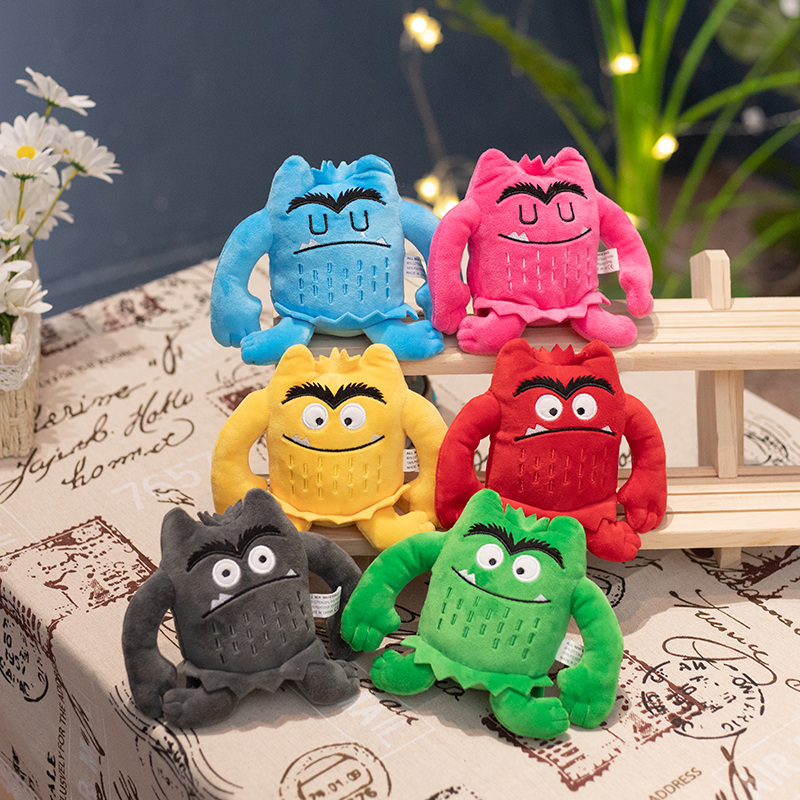 Hot sale  Colorful Emotional Little Monster Plush Toy Soft Stuffed Animal Plush Monster for kids
