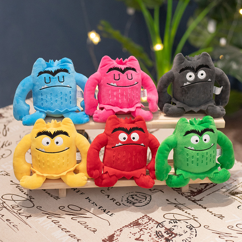 Hot sale  Colorful Emotional Little Monster Plush Toy Soft Stuffed Animal Plush Monster for kids