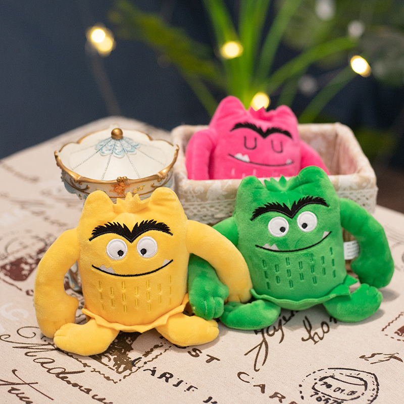 Hot sale  Colorful Emotional Little Monster Plush Toy Soft Stuffed Animal Plush Monster for kids