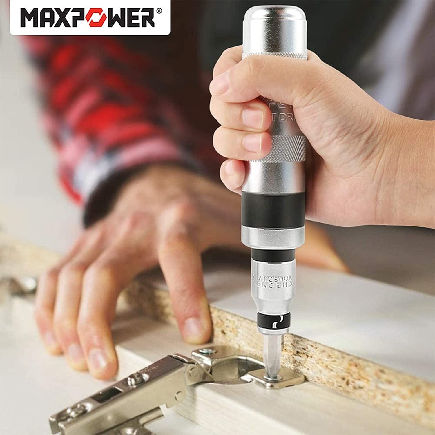 MAXPOWER 8pcs CRV manual hand tool impact screwdriver and bit set