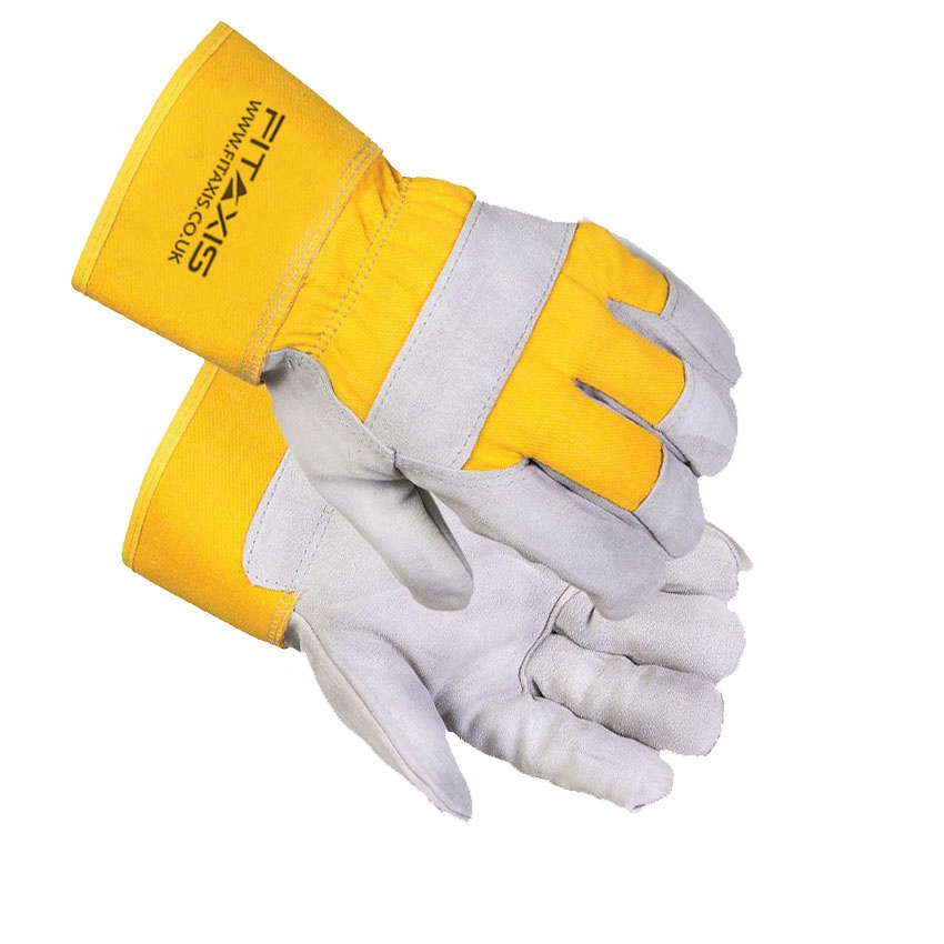 Cow Leather Cut Resistant Riggers Working Safety Gloves