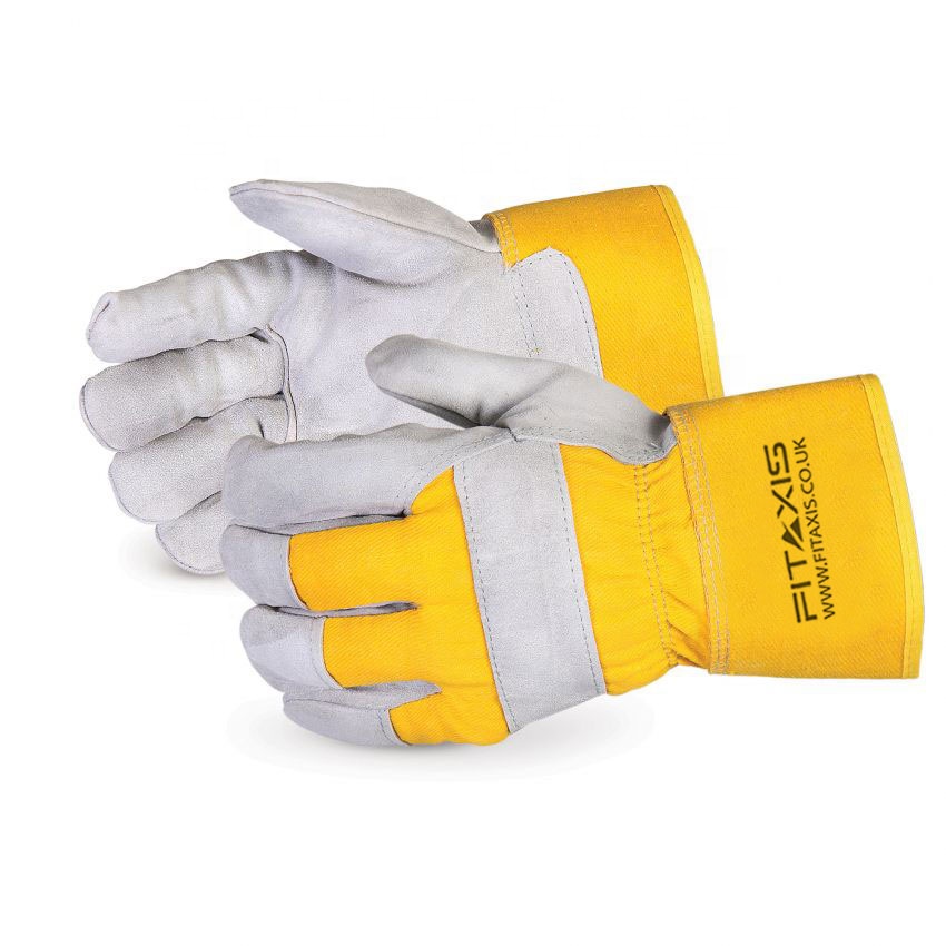 Cow Leather Cut Resistant Riggers Working Safety Gloves