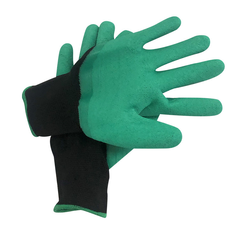 Hot Sale  Waterproof Breathable Latex Dipping Planting Agriculture Garden Work Glove With Claws