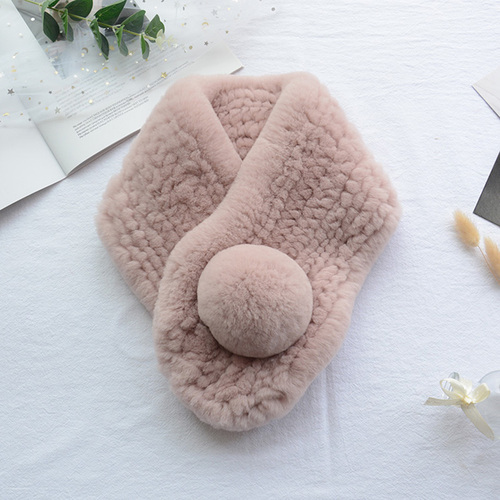  Fashion Warmth Genuine Fur Scarves Women Rex Rabbit Fur Scarf for Winter