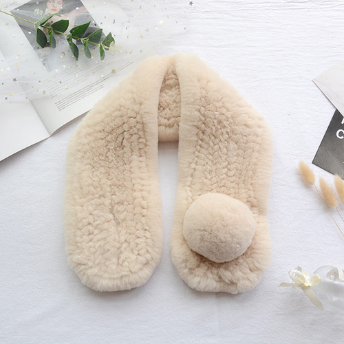  Fashion Warmth Genuine Fur Scarves Women Rex Rabbit Fur Scarf for Winter