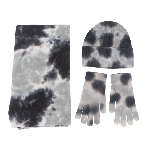 Winter Hat And Scarf And Gloves Set Wool Knitted Female Fur Bennie Hats For Women Lady Bonnet Beanie Hats  