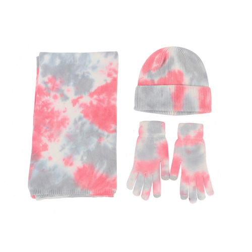 Winter Hat And Scarf And Gloves Set Wool Knitted Female Fur Bennie Hats For Women Lady Bonnet Beanie Hats  