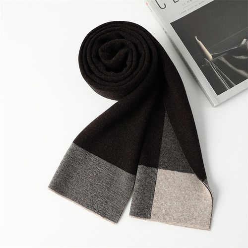Mens Fashion Business Shawls And Scarves Luxury Knitted Scarf Wool Scarf For Men