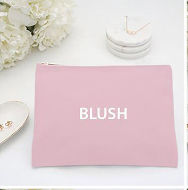Low MOQ Gift Shop  Blank Plain Cotton Canvas Cosmetic Bag  Cotton Canvas Travel Makeup Bag pouch