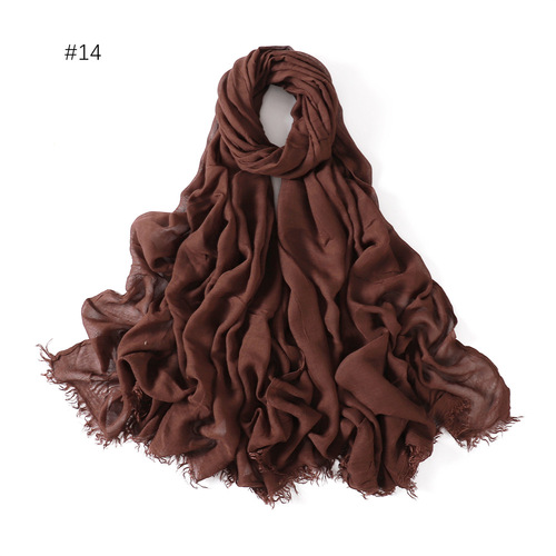 Cotton Viscose Plain Hijabs Soft Scarfs Shawls for Women Hijabs