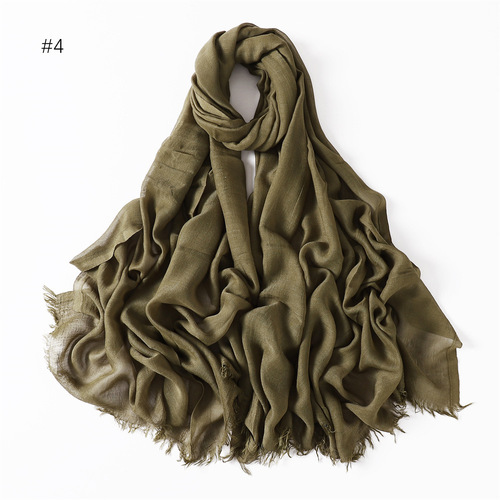 Cotton Viscose Plain Hijabs Soft Scarfs Shawls for Women Hijabs