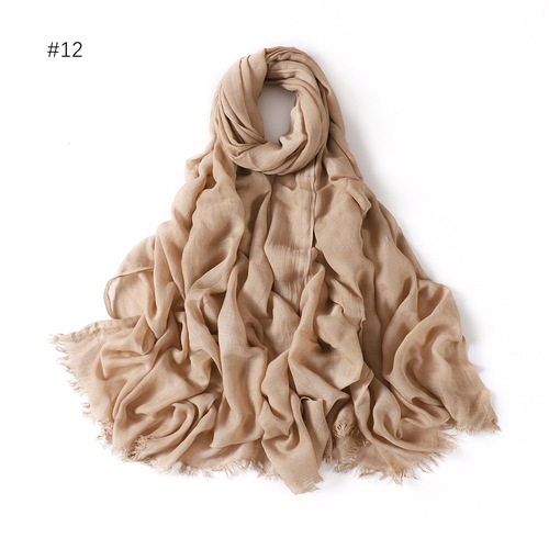 Cotton Viscose Plain Hijabs Soft Scarfs Shawls for Women Hijabs