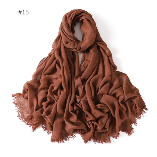 Cotton Viscose Plain Hijabs Soft Scarfs Shawls for Women Hijabs
