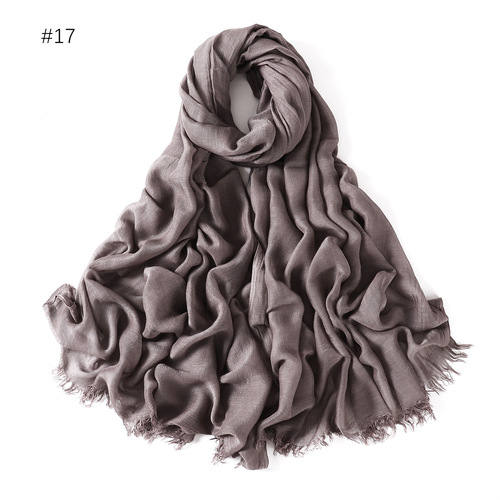 Cotton Viscose Plain Hijabs Soft Scarfs Shawls for Women Hijabs