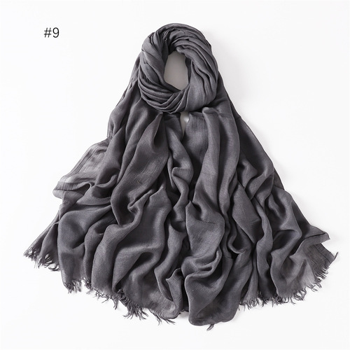 Cotton Viscose Plain Hijabs Soft Scarfs Shawls for Women Hijabs