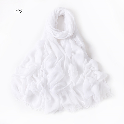 Cotton Viscose Plain Hijabs Soft Scarfs Shawls for Women Hijabs