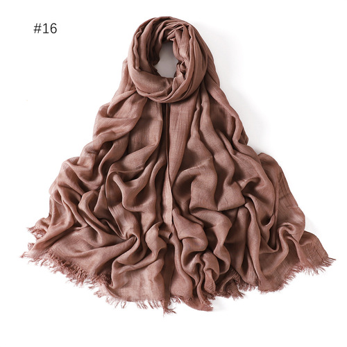 Cotton Viscose Plain Hijabs Soft Scarfs Shawls for Women Hijabs