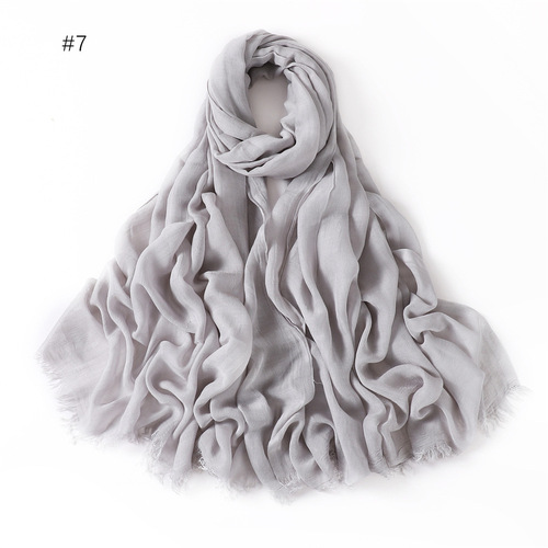 Cotton Viscose Plain Hijabs Soft Scarfs Shawls for Women Hijabs