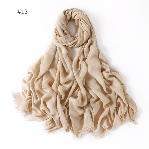 Cotton Viscose Plain Hijabs Soft Scarfs Shawls for Women Hijabs
