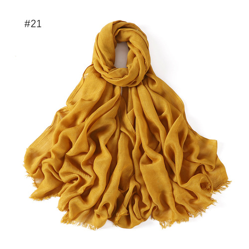 Cotton Viscose Plain Hijabs Soft Scarfs Shawls for Women Hijabs