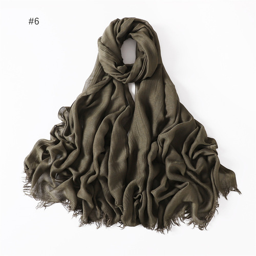 Cotton Viscose Plain Hijabs Soft Scarfs Shawls for Women Hijabs