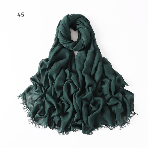 Cotton Viscose Plain Hijabs Soft Scarfs Shawls for Women Hijabs
