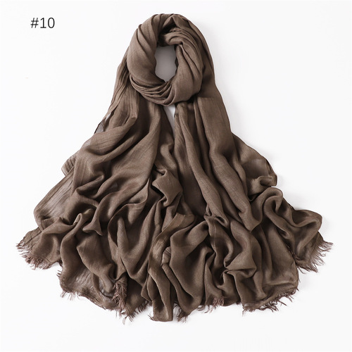 Cotton Viscose Plain Hijabs Soft Scarfs Shawls for Women Hijabs