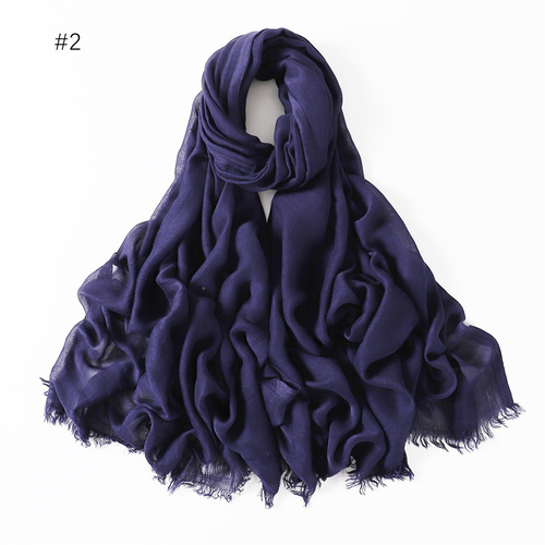 Cotton Viscose Plain Hijabs Soft Scarfs Shawls for Women Hijabs