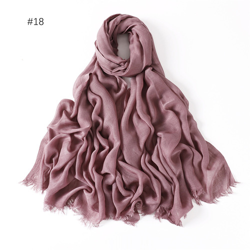 Cotton Viscose Plain Hijabs Soft Scarfs Shawls for Women Hijabs
