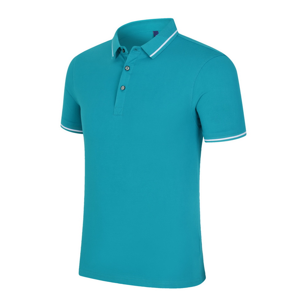 New style slim fit anti-shrink business man clothes 100% cotton men's contrast polo t shirts