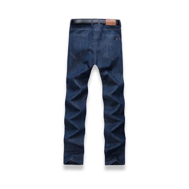 d regular long blue man jeans zipper fly add  embroider pockets by 