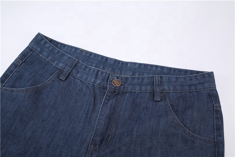 d regular long blue man jeans zipper fly add  embroider pockets by 