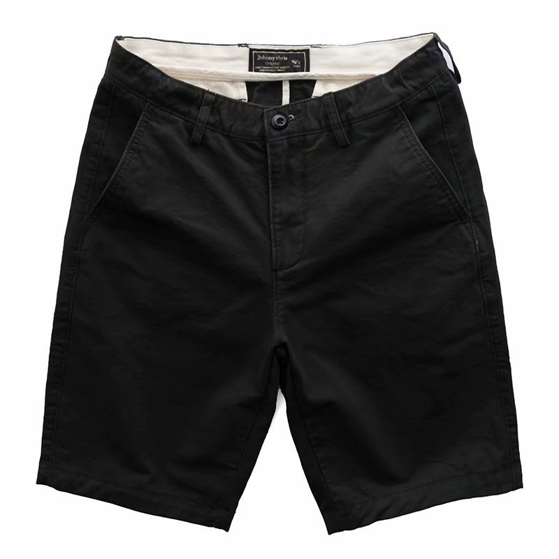  2021 fashion simple solid color knee pants youth casual shorts men's