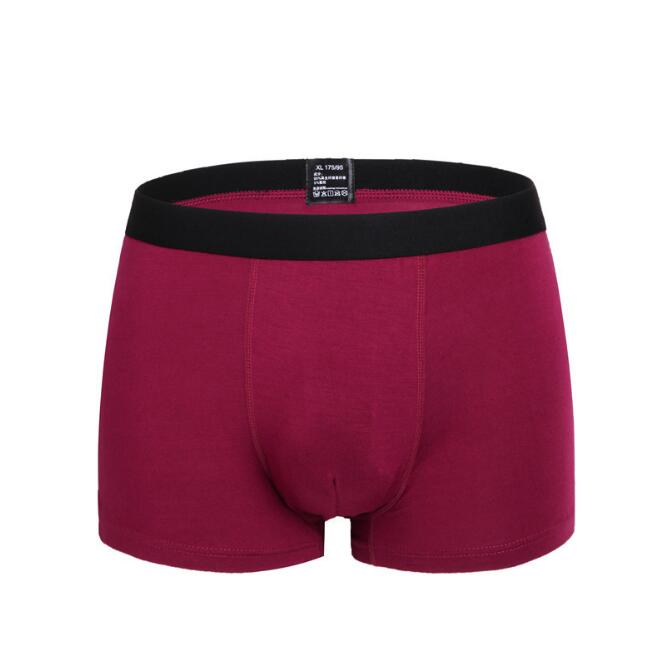  Solid Bamboo Fiber Breathable Comfortable Underwear Super-elastic Shorts Black Underpants men's briefs & boxers