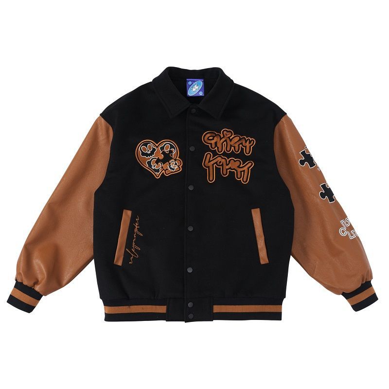 Hot Lapel Embroidery Coat Vintage Trapstar Baseball Fleece Windbreaker Heated Winter Outdoor Men's Jackets