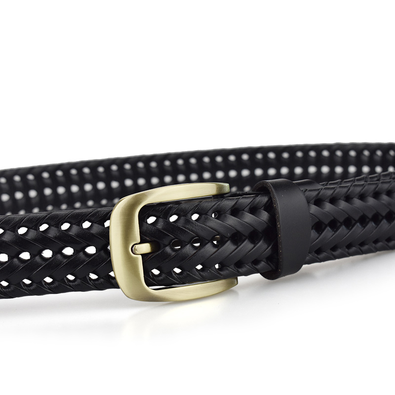 Genuine Leather Men's Pin Buckle Split Leather Belt Classic Fashion Belt for men